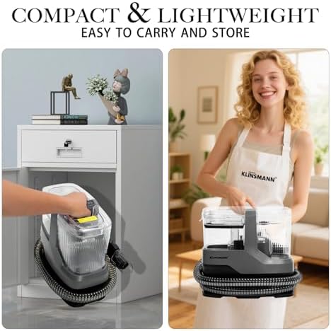 Klinsmann Portable Carpet Cleaner Machine with 17KPa Suction Power