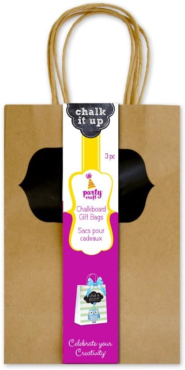 Craft And Party Chalk-It-Up Gift Bags Kraft