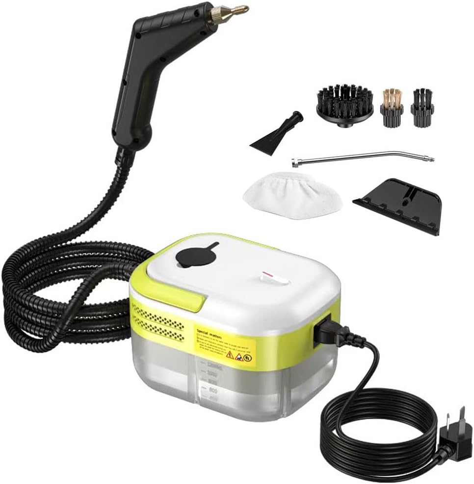 Handheld Steam Cleaner with 3 Brush Heads and 25Bar Pressure