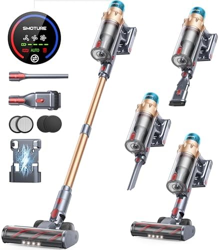 SMOTURE Cordless Vacuum Cleaner 550W 45KPA 60 Mins Runtime