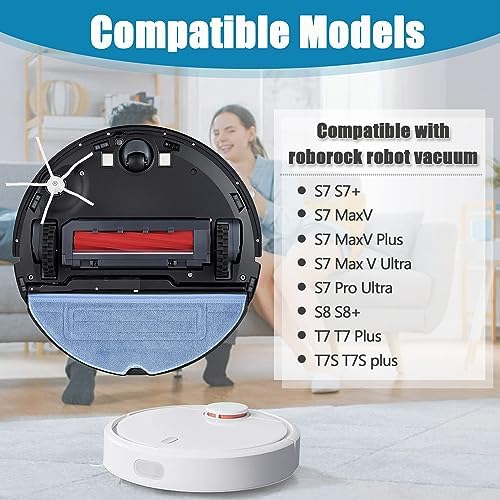 6 Pcs Microfiber Mop Pads for Roborock Robot Vacuums