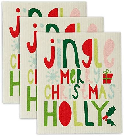 DII Swedish Dishcloths 3 Piece Set Jingle