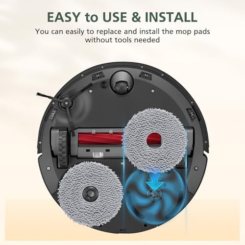 8 Pack Microfiber Mop Cloths for Qrevo Pro Compatible Robot Vacuums