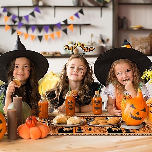 Halloween Table Runner with Pumpkin Ghost Design