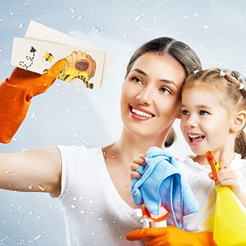 Whaline 6Pcs Bee Themed Dish Cloths Reusable Cotton Sponge Cleaning Towels