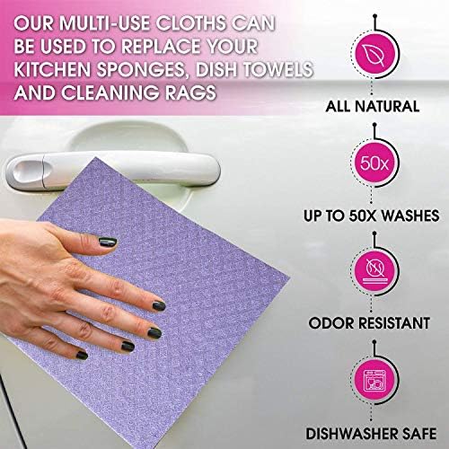 Pink Rhino Labs Swedish Dishcloths 10-Pack Reusable Cleaning Cloths