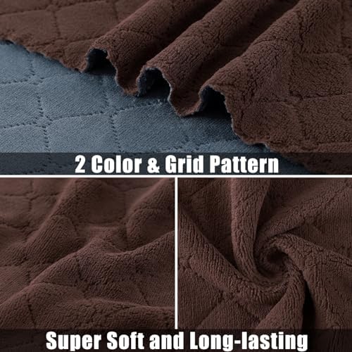 Mordimy 12 Pack Dish Towels 10x10 Dark Grey Brown