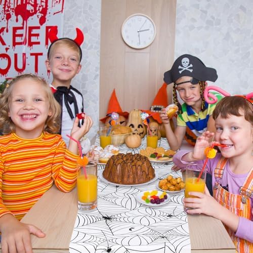 6 Pcs Halloween Table Runner Spider Web Decoration