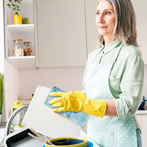 Whaline 4Pcs Christmas Swedish Dishcloths Reusable Kitchen Towels