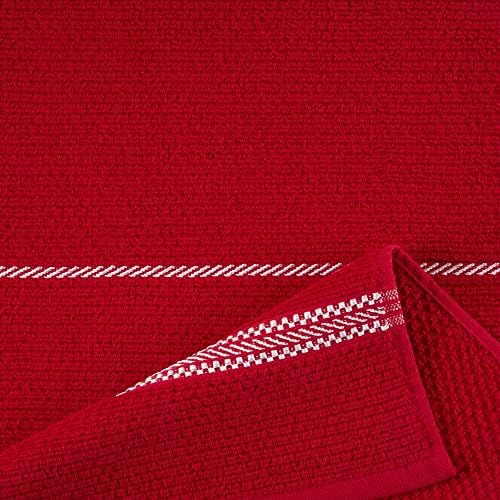 Martha Stewart Modern Waffle Kitchen Towel Set 6-Pack Red