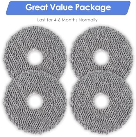 4 Pack Plus 505 Combo Mop Pads Compatible with iRobot