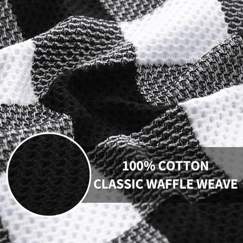 Homaxy Check Plaid Dish Cloths and Towels Set of 8