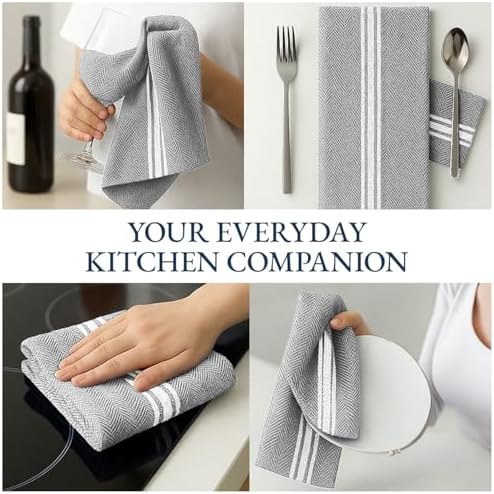 Lane Linen Kitchen Towel Set 12 Pack 14x25 Inch Tea Towels