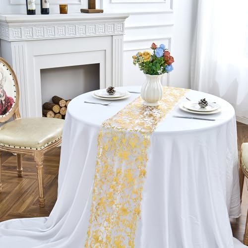 Gold Sequin Glitter Table Runner 11x49