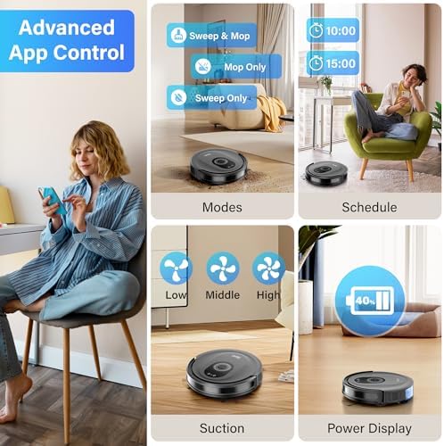 Tikom Robot Vacuum and Mop Combo with 5000Pa Suction