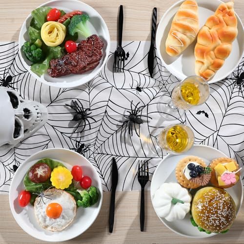 6 Pcs Halloween Table Runner Spider Web Decoration