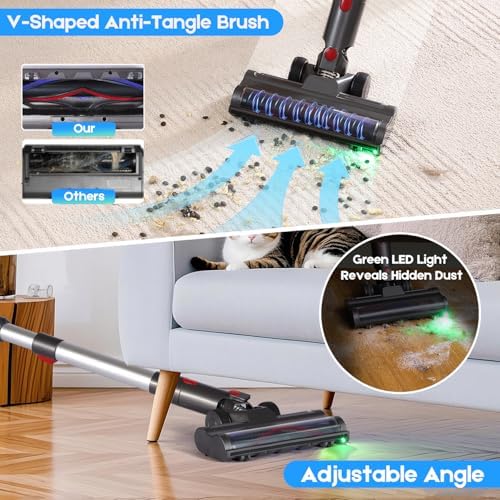 PRAVOLE 8-in-1 Cordless Stick Vacuum Cleaner