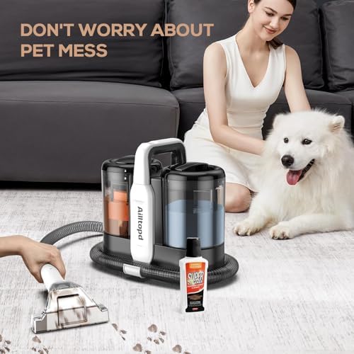 Ailltopd Portable Carpet Spot Cleaner with Dual Brush Heads