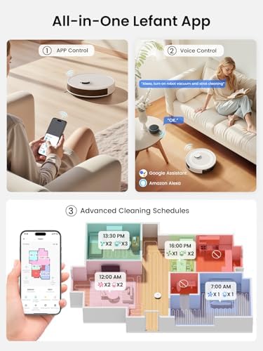 Lefant LiDAR Robot Vacuum and Mop with 45-Day Self-Emptying