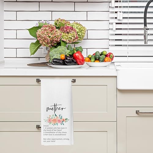 Mother Kitchen Towels Dish Cloths for Farmhouse Kitchen Bathroom 16x24 Inches