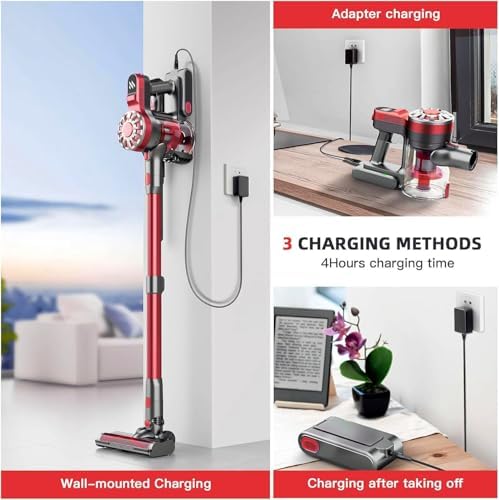 WLOTPO Cordless Vacuum with Super Suction and 35 Min Runtime