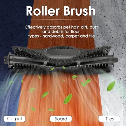 2 Pieces Replacement Brush Rollers for Tikom Robot Vacuum and Mop Combo