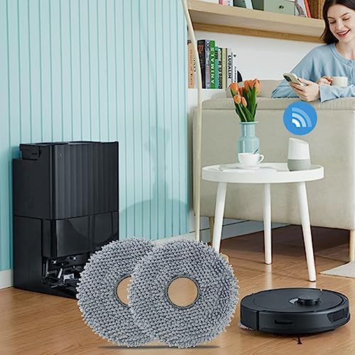 4 Pack Microfiber Mop Pads for Roborock Robot Vacuums
