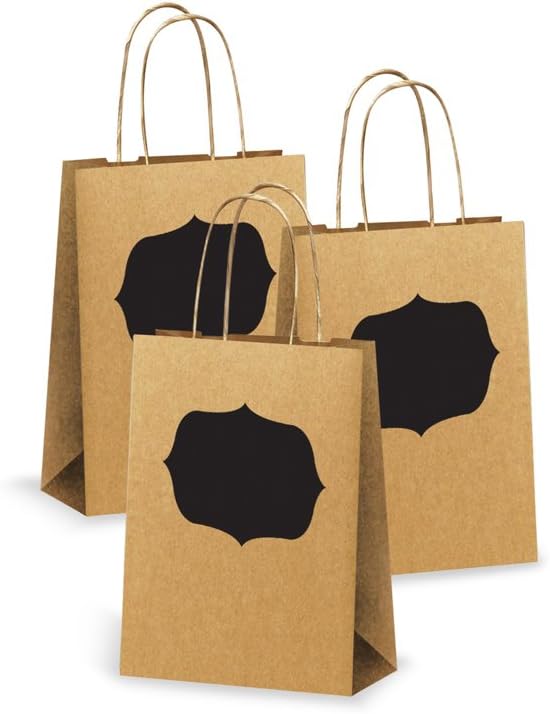 Craft And Party Chalk-It-Up Gift Bags Kraft