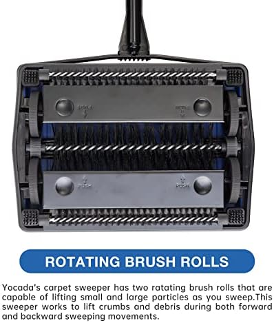 Yocada Carpet Sweeper for Home Office Low Carpets Rugs Pet Hair Cleaning