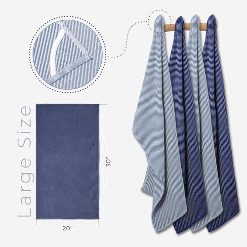 Ossano Kitchen Towels - Soft 100 Cotton Set of 4
