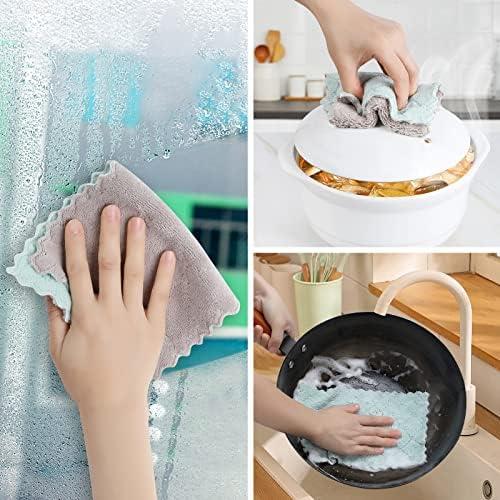 10 Pack Super Absorbent Dish Cloths Nonstick Reusable Kitchen Towels