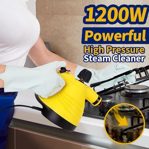 STRCEAT Handheld Steam Cleaner with 12 Accessories and Safety Lock