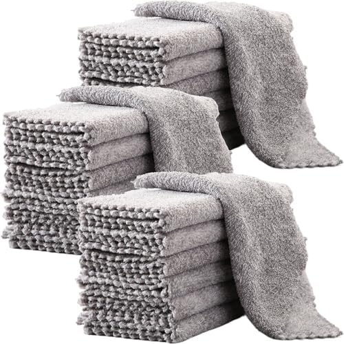 20 Pack Reusable Dish Cloths Soft Coral Fleece Nonstick Microfiber