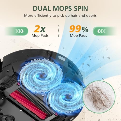8 Pack Microfiber Mop Cloths for Qrevo Pro Compatible Robot Vacuums