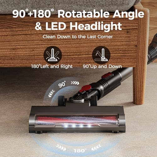 Roneair Cordless Vacuum Cleaner with Bendable Wand
