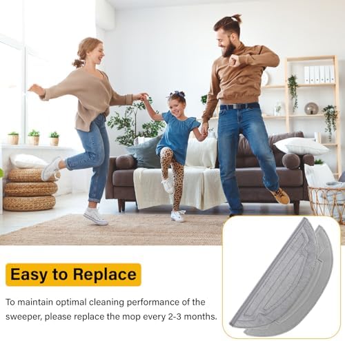 Ucoolbe Roborock Mop Pads 8 Pack Replacement Accessories