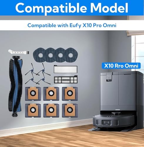 18 Pack X10 Pro Omni Replacement Parts for Eufy Robot Vacuum Cleaner