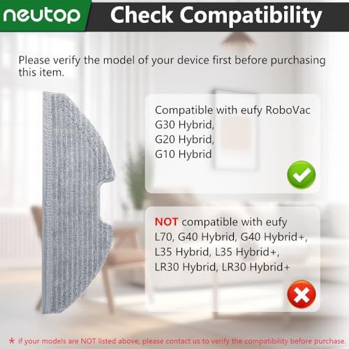 Neutop Replacement Washable Mopping Cloths 6-Pack