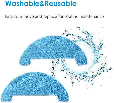 4PCS Replacement Mop Cloths for Coredy Robot Vacuums