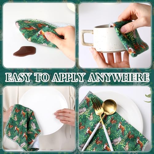 Redbaker 30 Pcs Reusable Paper Towels with Cardboard Roll