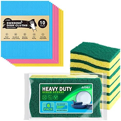 AIDEA Heavy Duty Scrub Sponge - 12 Count