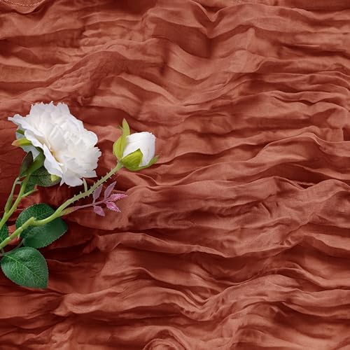 Bailarina 12 Pack Terracotta Cheesecloth Table Runner 17x108 Inch