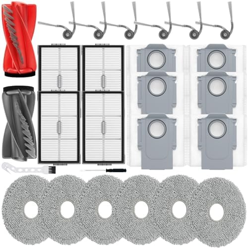 26Pcs Replacement Parts Kit for Roborock Saros 10R Robot Vacuum