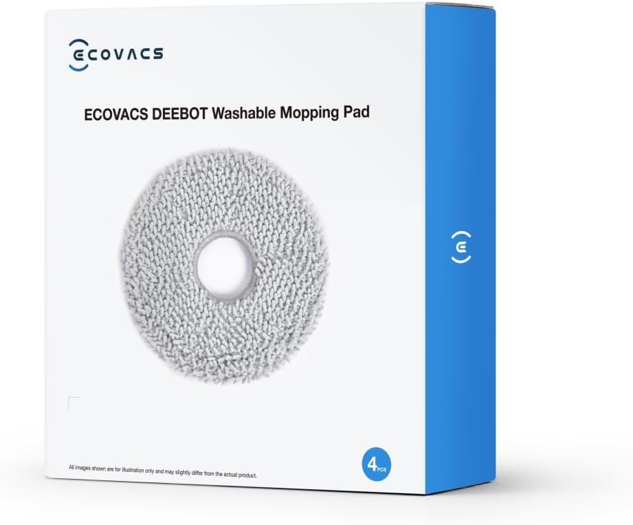ECOVACS Washable Mopping Pads 4 Pack - Gray