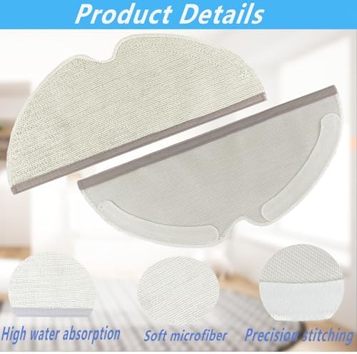 8 Pack Vacuum Mop Replacement Pads for Xiaomi Robots