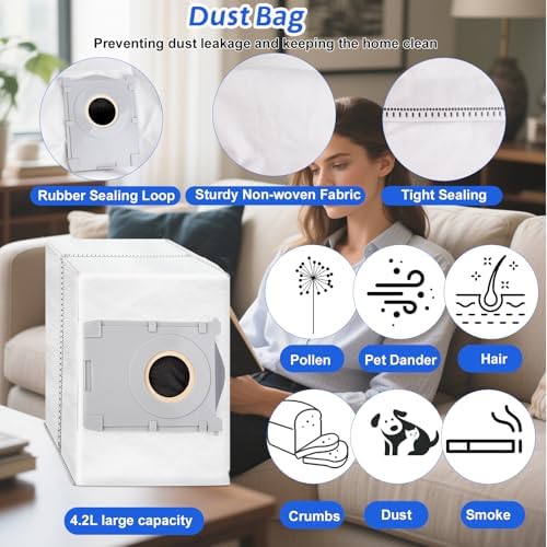10 Pcs Replacement Kit for Ecovacs Deebot X8 Pro Omni Vacuum Cleaner
