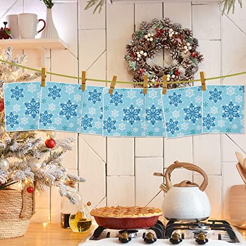 Whaline 4Pcs Christmas Swedish Dishcloths Reusable Kitchen Towels