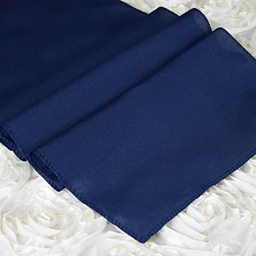 Navy Blue Table Runner 12x108 Inch Handcrafted Wedding Decor
