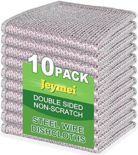 10pcs Non Scratch Metal Wire Dishcloth for Kitchen