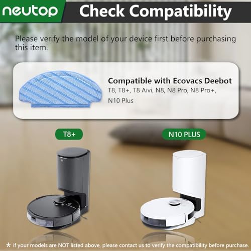 Neutop Replacement Washable Mopping Pads 8-Pack
